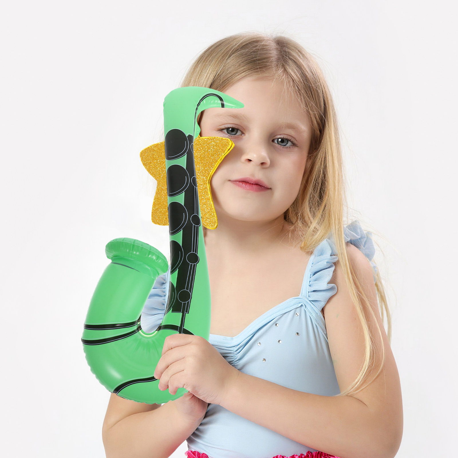 Musical Instrument That You Blow Into - 3Pcs Inflatable Saxophone Balloons Lightweight Musical