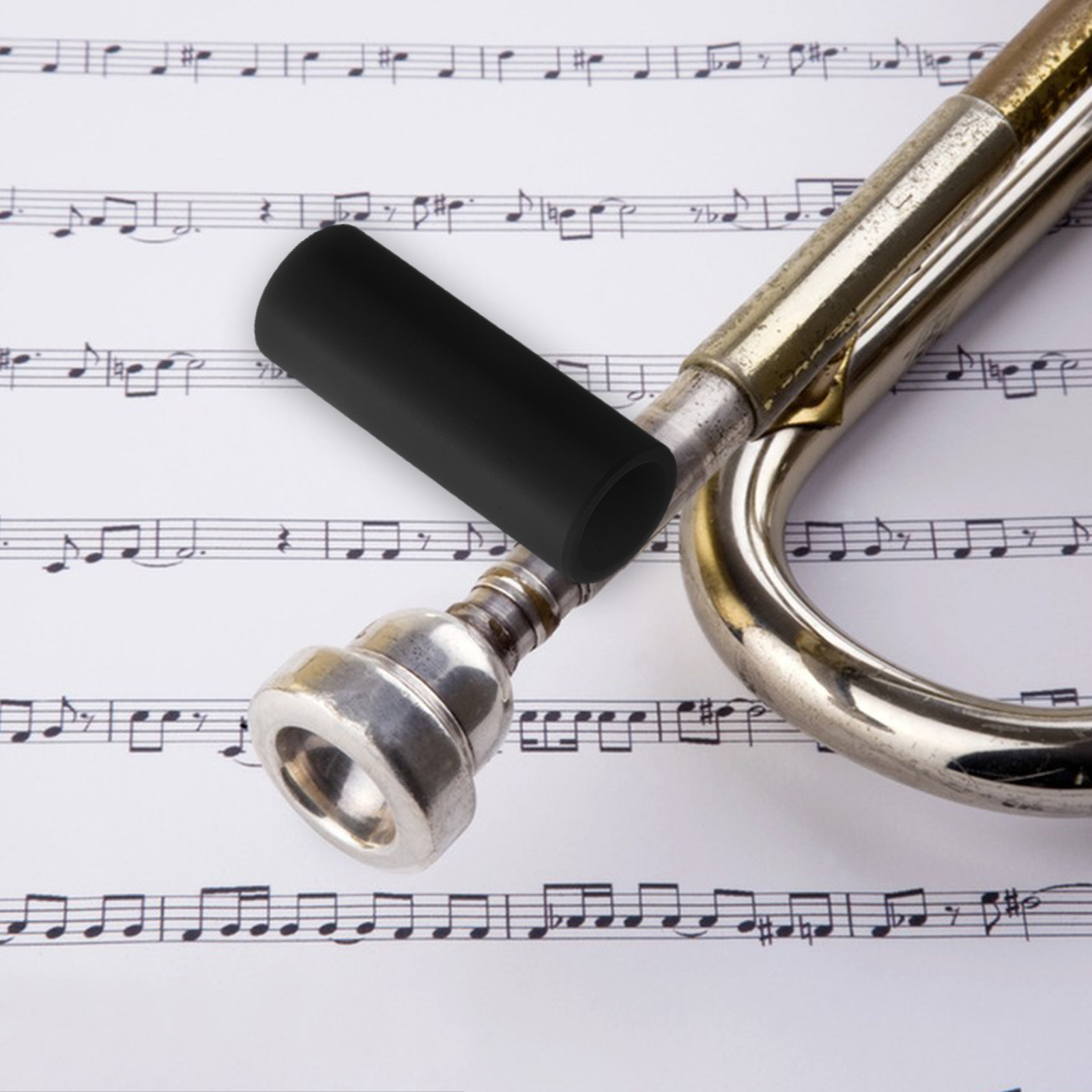 Musical Instrument Cornet - Black Cornet Mouthpiece Cap Protector Soft