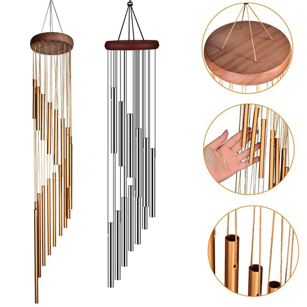 Wind Chime Tubular - 12 Metal Aluminium Tube Wind Chimes