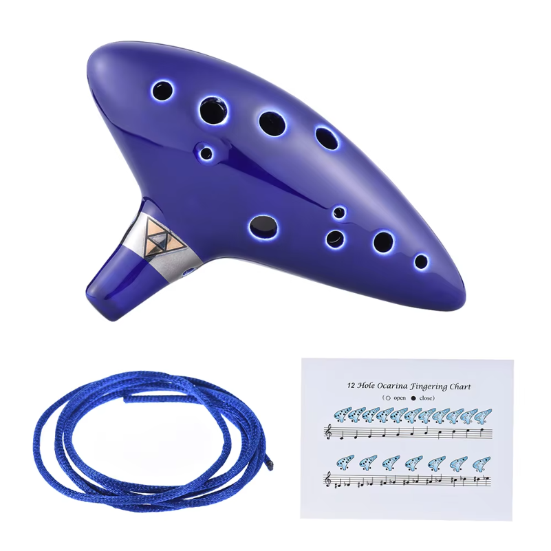 12 Hole Ocarina Ceramic Alto C - Song With Musical Instrument review and price