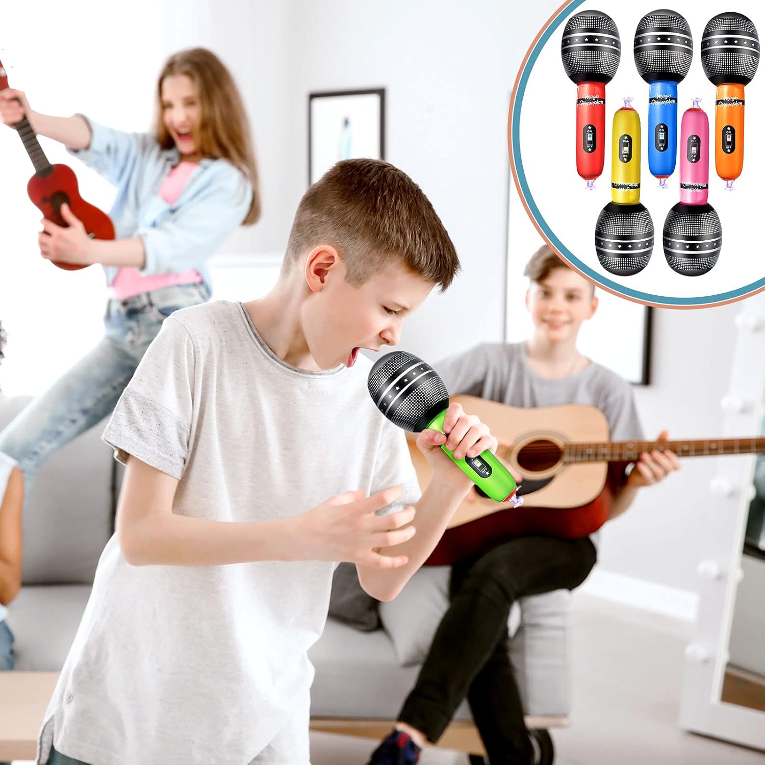 4pcs Inflatable Microphones Ra - Musical Instrument That You Blow Into review and price