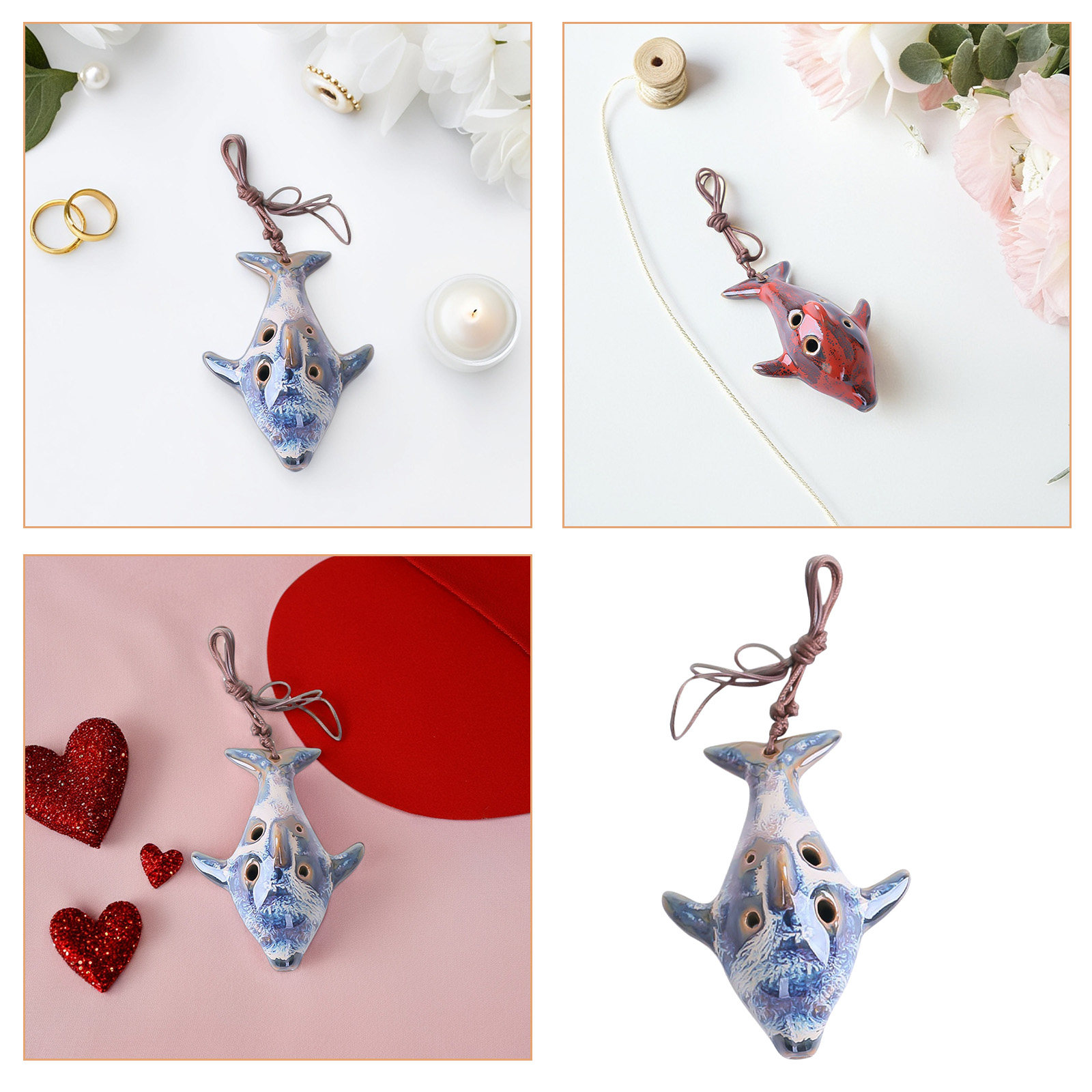 1Pcs 6 Holes Ceramic Ocarina F - Musical Instrument That You Blow Into review and price