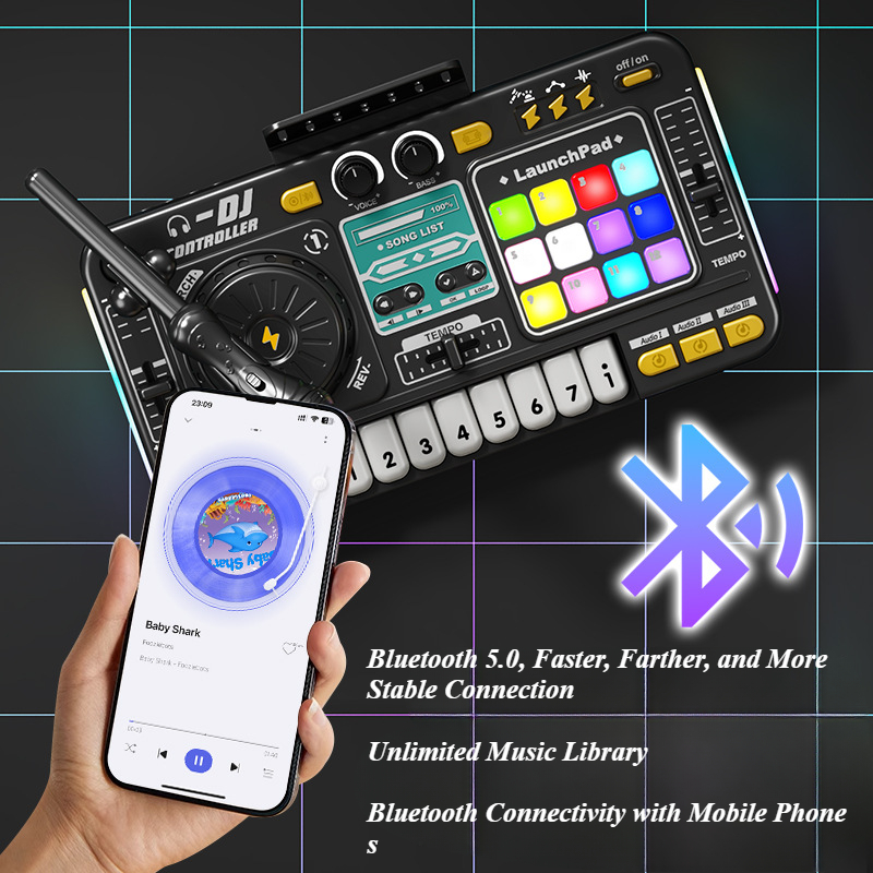 Kid DJ Mixer with Microphone E - Musical Instruments Names review and price