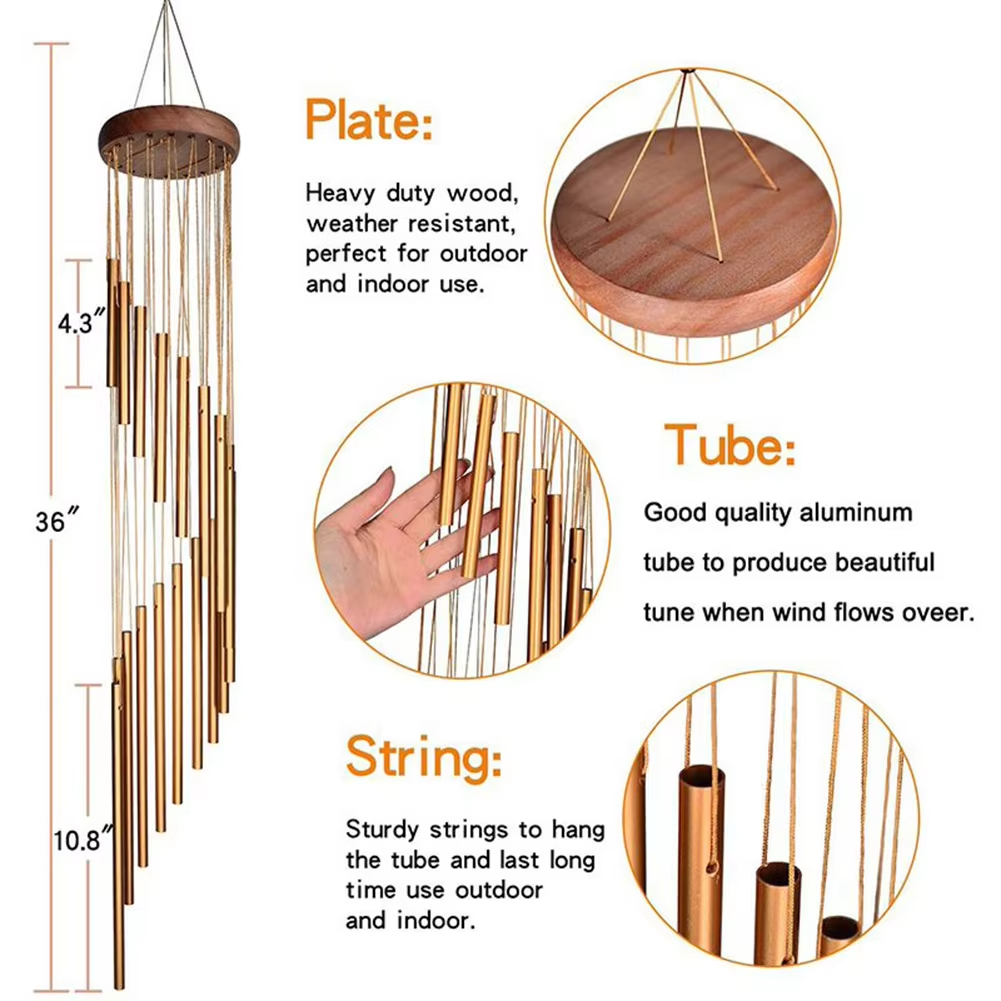 23in Wind Chime 12 Metal Alumi - Wind Chime Tubular review and price