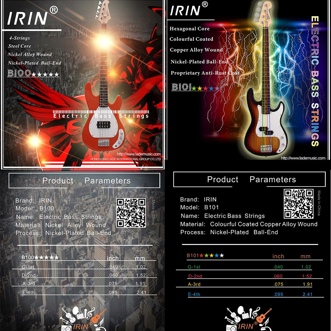 IRIN Electric Bass Strings Pro - Musical Instrument Strings review and price
